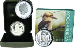 Australie - The Perth mint - 1 dollar (1 once) 2012 "Kookaburra" high relief