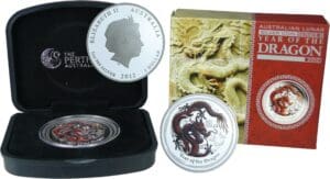 Australie - The Perth mint - 1 dollar (1 once) 2012 "Year of the dragon"