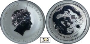 Australie - 50 cents (1/2 once) 2012 "Year of the dragon"