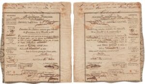 Saint-Domingue - Emission de traite pour la somme de 500 francs - Vérifié le 17 florial de l'an 13 (7 mai 1805)