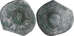 France - Louis XIII (1610-1643) - Quinzain contremarqué au lis