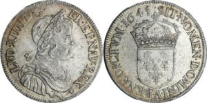 France - Louis XIV (1643-1715) - ½ écu à la mèche courte - 1645 A (Paris)