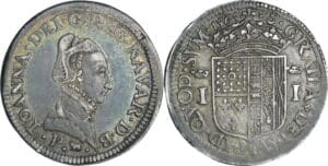France - Navarre - Jeanne d’Albret - Teston 1565 (Pau)