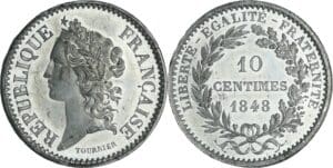 France - Deuxième république (1848-1852) - 10 centimes concours de Tournier 1848
