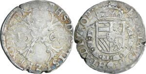 Belgique - Brabant, Duché - Philippe II (1555-1598) - 1/2 écu de Bourgogne 1568 (Anvers)