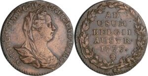 Belgique - Brabant, Duché - Marie-Thérèse (1740-1780) - Double liard 1777 (Bruxelles)