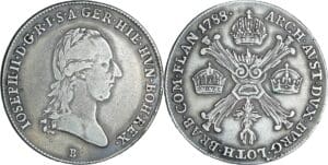 Pays-Bas autrichien - Joseph II (1780-1790) - 1/4 couronne 1788 B (Kremnitz)