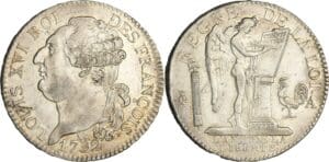 France - Constitution (1791-1792) - 1/2 écu de 3 livres type FRANCOIS 1792 A (Paris) 2ème sem