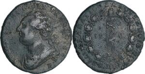 France - Constitution (1791-1792) - 12 deniers type FRANCOIS 1793 B (Rouen), 1793 sur 1792 et An 5 / 4