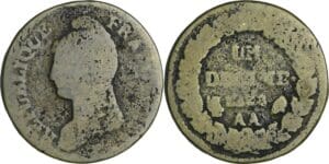 Saint-Domingue (Haïti) - 2 sous imitation du décime 1801 An 8 AA