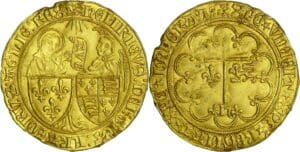 France - Henry VI de Lancastre (1422-1453) - Salut d'or - Rouen