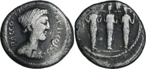 Accoleia - Denier (43 av. J.-C.)