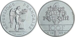 France - Cinquième république (1959- ) - 100 francs Droits de l'Homme 1989 piéfort