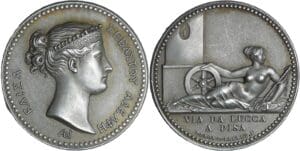 Italie - Lucca Elisa Bonaparte (1805-1814) - Médaille (1808) via da Lucca a Pisa