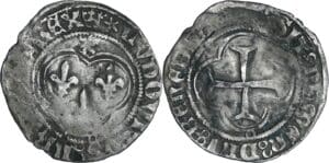 France - Louis XI (1461-1483) - Petit blanc au soleil - La Rochelle