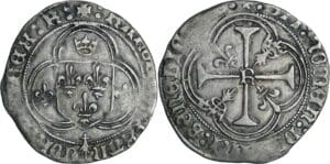 France - Charles VIII (1483-1498) - Blanc à la couronne de Bretagne - Rennes