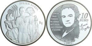 France - Série grands personnages de la littèrature française - Belle Épreuve de 10 euro - Juilien Sorel 2013