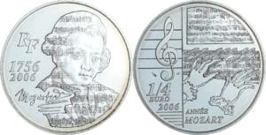 France - Personnages célébres - Belle Épreuve de 1/4 d'euro - Mozart 2006