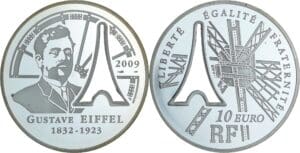 France - Personnages célébres - Belle Épreuve de 10 euro - Gustave Eiffel 2009