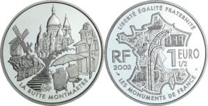 France - Lieux et monuments de France - Belle Épreuve de 1 1/2 euro - Montmartre 2002