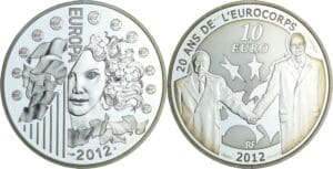 France - Série Europa - Belle Épreuve de 10 euro - 20 ans de l'Eurocorp's 2012