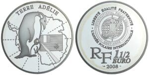 France - Lieux et monuments du monde - Belle Épreuve de 1 1/2 euro - Terre Adélie 2008