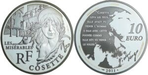 France - Série Héros de la Littérature Française - Belle Épreuve de 10 euro - Cosette 2011