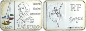 France - Série Des peintres célébres - Belle Épreuve de 1/4 euro - Degas 2007
