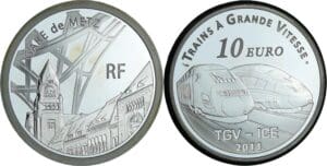 France - Les trains - Belle Épreuve de 10 euro - Gare de Metz 2011