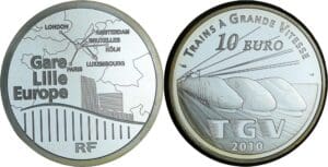 France - Les trains - Belle Épreuve de 10 euro - Lille Europe TGV 2010