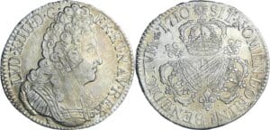 France - Louis XIV (1643-1715) - Ecu aux 3 couronnes - 1710 D (Lyon)