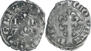 France - Philippe VI (1328-1350) - Double tournois - 1er type - 2ème émission (31 octobre 1338)