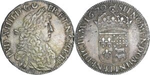 France - Louis XIV (1643-1715) - Ecu de Béarn au buste juvénile - 1670 (Pau)