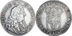 France - Louis XIV (1643-1715) - ½ écu au jabot - 1683 A (Paris)