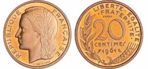 France - Cinquième république (1959- ) - Concours de la 20 centimes 1961 essai - Dieudonnée