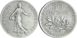 France - Troisième république (1871-1940) - 50 centimes Semeuse 1897 flan mat