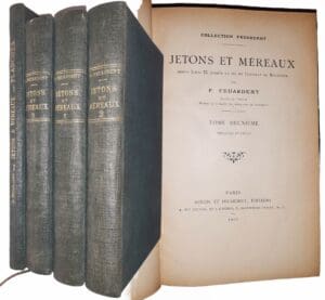 Feuardent (F.) - Collection Feuardent - Jetons et Méreaux depuis Louis IX jusqu'à la fin du Consulat de Bonaparte - 4 volumes en Edition originale 1904, 1907 et 1915