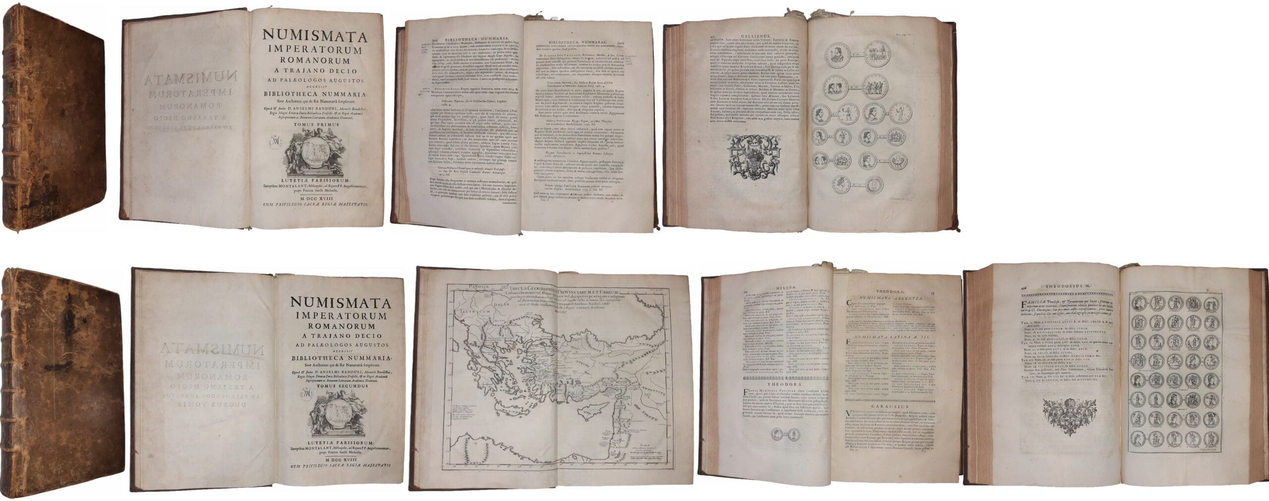 Branduri (D. Anselmi) - Numismata imperatorum romanorum a trajano decio ad palaeologos augustos. Accessit Bibliotheca nummaria, sive auctorum que de Re Nummaria scripserunt - 2 Tomes - Edition originale 1718 Branduri (D. Anselmi) - Numismata imperatorum romanorum a trajano decio ad palaeologos augustos. Accessit Bibliotheca nummaria, sive auctorum que de Re Nummaria scripserunt - 2 Tomes - Edition originale 1718
