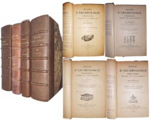 Déchelette (Joseph) - Manuel d'archéologie, Préhistorique, Celtique et Gallo-romaine - 2 tomes en 4 ouvrages - Paris 1924, 1910, 1913, 1914
