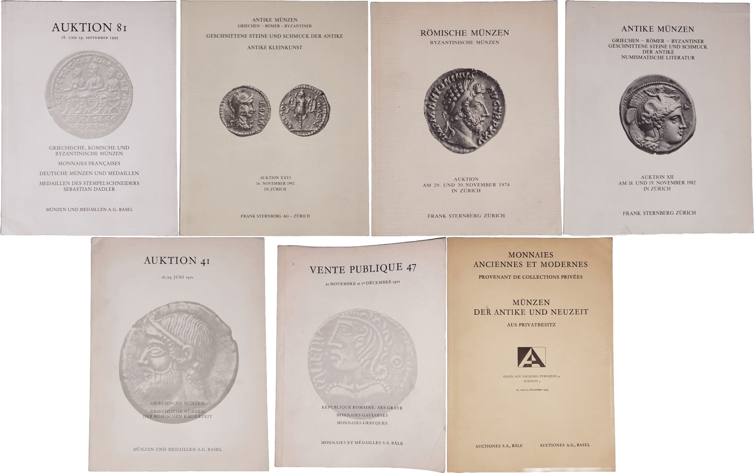 Lot de 7 catalogues de ventes étrangères Lot de 7 catalogues de ventes étrangères