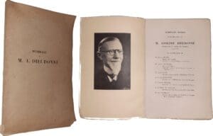 Hommage à M.A. Dieudonné - 1938
