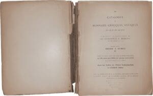 Catalogues de vente aux enchères publiques - Collection Clarence S. Bement de Philadelphie (USA) - Monaies grecques antiques en or et en argent - Première partie Ibérie et Eubée - Lucerne 1924