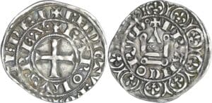 France - Charles IV (1322-1328) - Maille blanche - 3ème émission (24 juillet 1326)