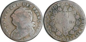 France - Constitution (1791-1792) - 12 deniers type FRANCOIS 1792 pau