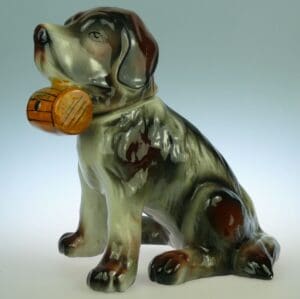 Bouteille en céramique - Chien Saint-Bernard
