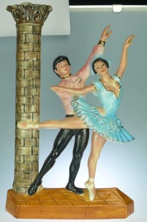 Bouteille en céramique émaillée - Danseurs classiques