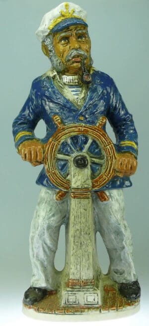 Bouteille en céramique émaillée - Capitaine de navire