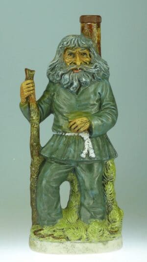 Bouteille en céramique émaillée - Personnage type géant