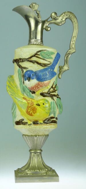 Carafe céramique et métal - Oiseaux