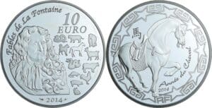 France - Série calendrier chinois - Belle Épreuve 10 euro - Année du cheval 2014
